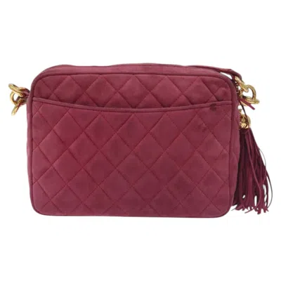 Pre-owned Chanel Camera Pink Suede Shoulder Bag ()