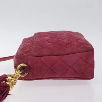 Pre-owned Chanel Camera Pink Suede Shoulder Bag ()
