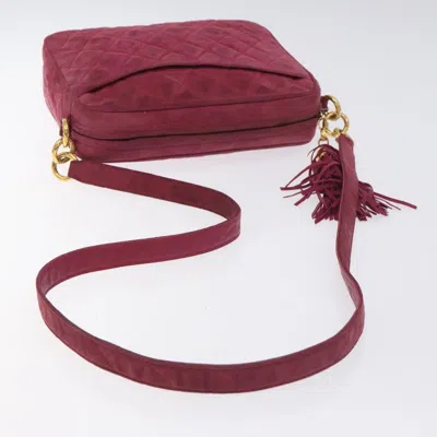 Pre-owned Chanel Camera Pink Suede Shoulder Bag ()