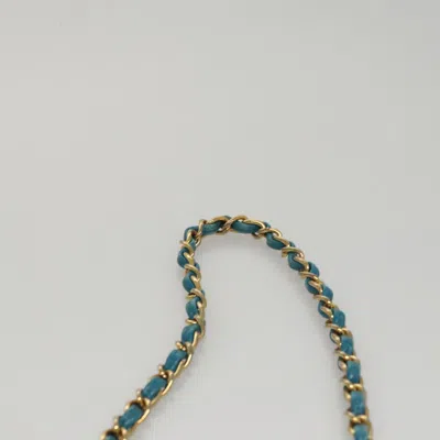 Pre-owned Chanel Cc Blue Silk Shoulder Bag ()