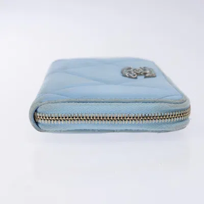 Pre-owned Chanel 19 Blue Leather Wallet  ()