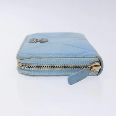 Pre-owned Chanel 19 Blue Leather Wallet  ()