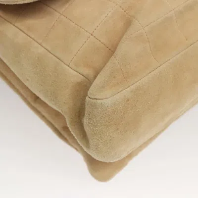 Pre-owned Chanel Chocolate Bar Beige Suede Shoulder Bag () In Sand