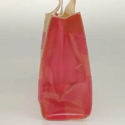 Pre-owned Chanel Chocolate Bar Beige Vinyl Tote Bag () In Sand