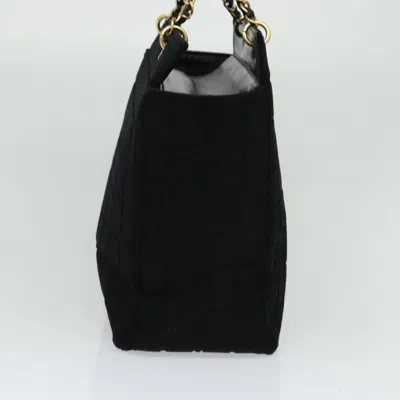 Pre-owned Chanel Chocolate Bar Black Cotton Tote Bag ()