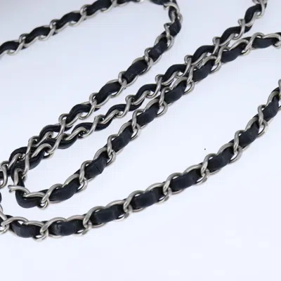 Pre-owned Chanel Chocolate Bar Black Leather Shoulder Bag ()