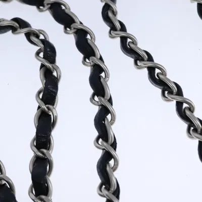 Pre-owned Chanel Chocolate Bar Black Leather Shoulder Bag ()