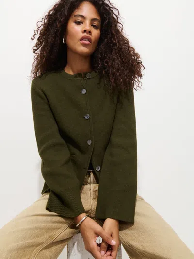 Alex Mill Provence Sweater Jacket In Cotton Cashmere In Green