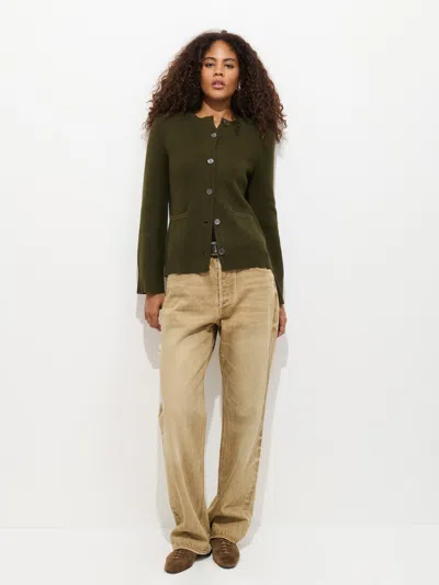 Alex Mill Provence Sweater Jacket In Cotton Cashmere In Green