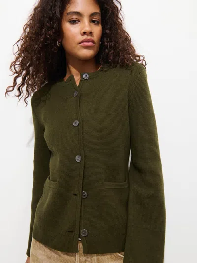 Alex Mill Provence Sweater Jacket In Cotton Cashmere In Green