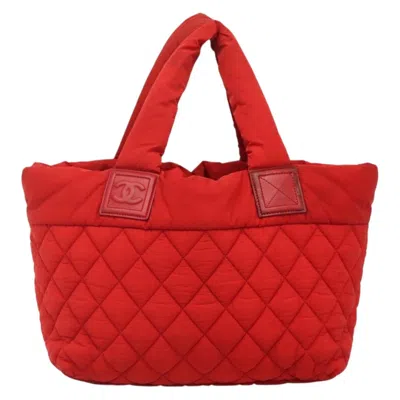 Pre-owned Chanel Coco Cocoon Red Nylon Tote Bag ()