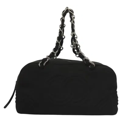 Pre-owned Chanel Coco Mark Black Cotton Tote Bag ()