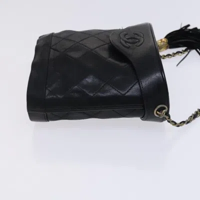 Pre-owned Chanel Coco Mark Black Leather Shoulder Bag ()