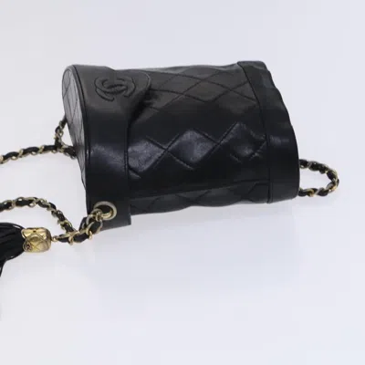 Pre-owned Chanel Coco Mark Black Leather Shoulder Bag ()
