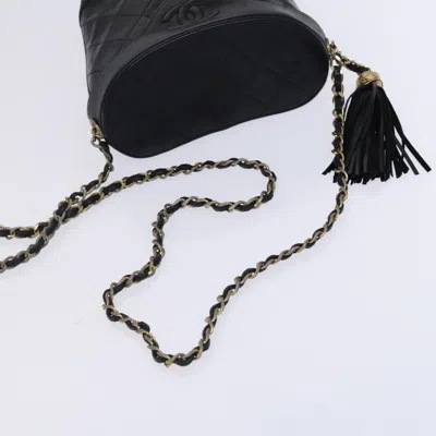 Pre-owned Chanel Coco Mark Black Leather Shoulder Bag ()