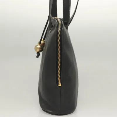 Pre-owned Chanel Coco Mark Black Leather Tote Bag ()