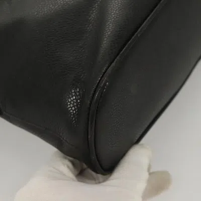 Pre-owned Chanel Coco Mark Black Leather Tote Bag ()