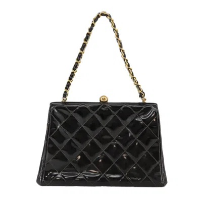 Pre-owned Chanel Coco Mark Black Patent Leather Shoulder Bag ()