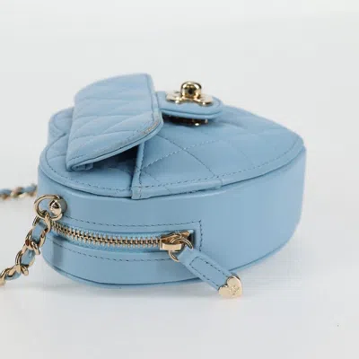 Pre-owned Chanel Coco Mark Blue Leather Shoulder Bag ()