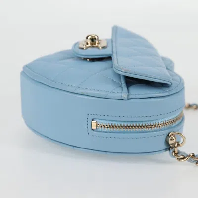 Pre-owned Chanel Coco Mark Blue Leather Shoulder Bag ()