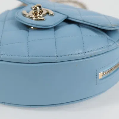 Pre-owned Chanel Coco Mark Blue Leather Shoulder Bag ()
