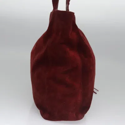 Pre-owned Chanel Coco Mark Red Suede Shoulder Bag ()