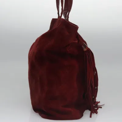 Pre-owned Chanel Coco Mark Red Suede Shoulder Bag ()