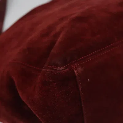 Pre-owned Chanel Coco Mark Red Suede Shoulder Bag ()