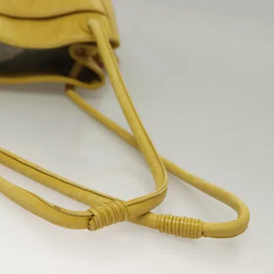Pre-owned Chanel Coco Mark Yellow Leather Shoulder Bag ()