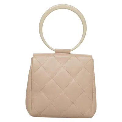 Pre-owned Chanel Flap Bag Beige Leather Handbag () In Sand