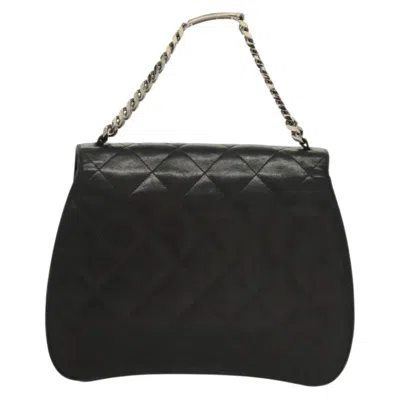 Pre-owned Chanel Flap Bag Black Leather Handbag ()
