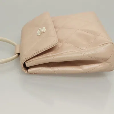 Pre-owned Chanel Flap Bag Beige Leather Handbag () In Sand