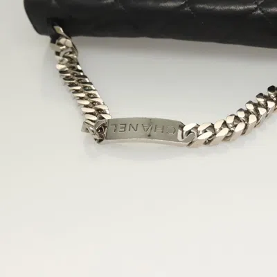 Pre-owned Chanel Flap Bag Black Leather Handbag ()