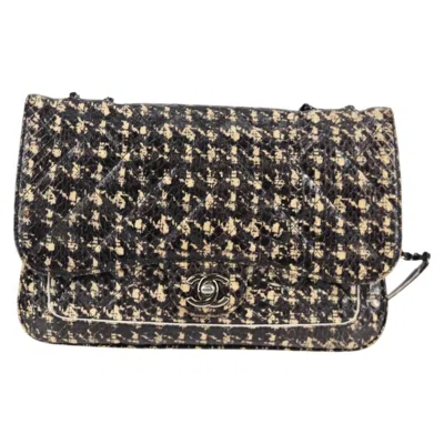 Pre-owned Chanel Flap Bag Black Leather Shoulder Bag ()