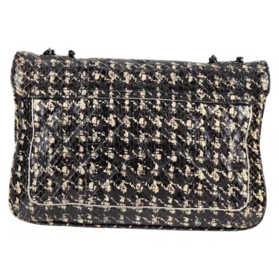 Pre-owned Chanel Flap Bag Black Leather Shoulder Bag ()