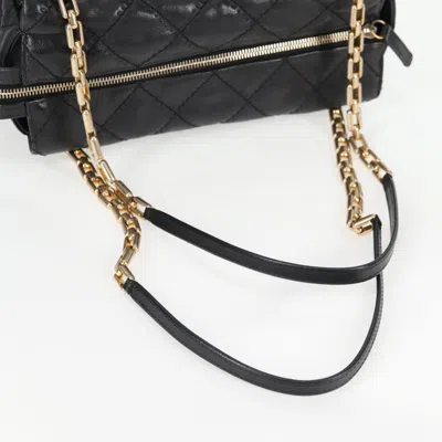 Pre-owned Chanel Flap Bag Black Leather Shoulder Bag ()