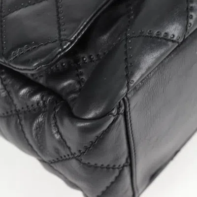 Pre-owned Chanel Flap Bag Black Leather Shoulder Bag ()