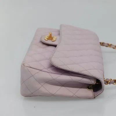 Pre-owned Chanel Flap Bag Purple Nylon Shoulder Bag ()