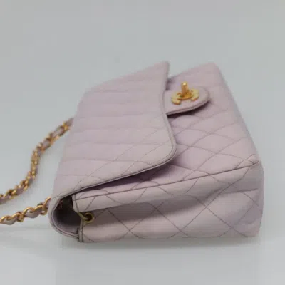 Pre-owned Chanel Flap Bag Purple Nylon Shoulder Bag ()