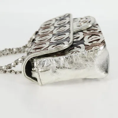 Pre-owned Chanel Flap Bag Silver Leather Shoulder Bag ()