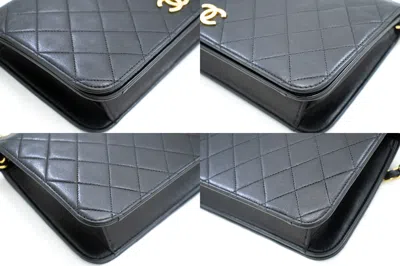 Pre-owned Chanel Full Flap Black Leather Shoulder Bag ()