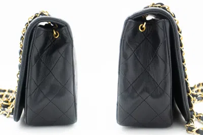 Pre-owned Chanel Full Flap Black Leather Shoulder Bag ()