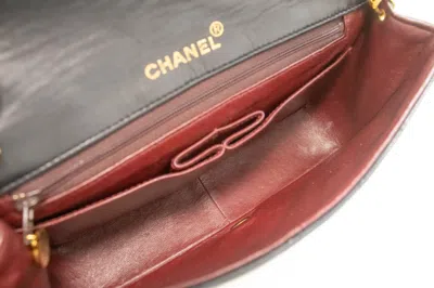 Pre-owned Chanel Full Flap Black Leather Shoulder Bag ()