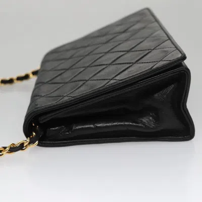 Pre-owned Chanel Full Flap Black Leather Shoulder Bag ()
