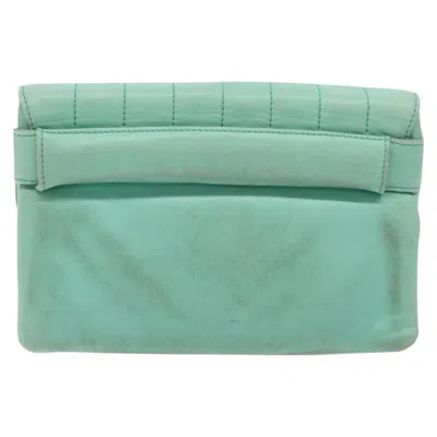 Pre-owned Chanel Green Leather Clutch Bag ()