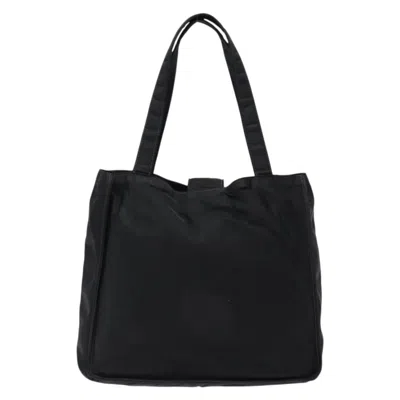 Pre-owned Chanel Logo Cc Black Nylon Tote Bag ()