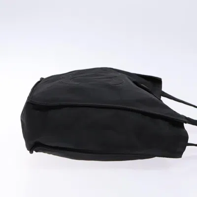 Pre-owned Chanel Logo Cc Black Nylon Tote Bag ()