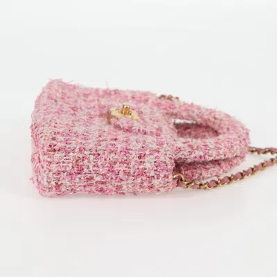 Pre-owned Chanel Logo Cc Pink Wood Shoulder Bag ()