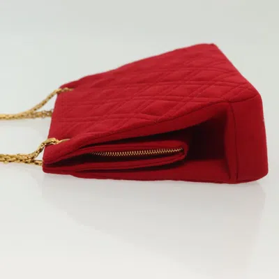 Pre-owned Chanel Mademoiselle Red Cotton Shoulder Bag ()