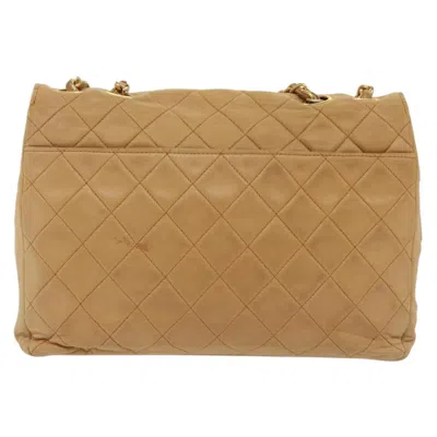 Pre-owned Chanel Matelassé Brown Leather Shoulder Bag ()